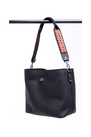 Delta Sigma Theta Black Abelo, Mini Bucket, Hand Bag w/Beaded Straps