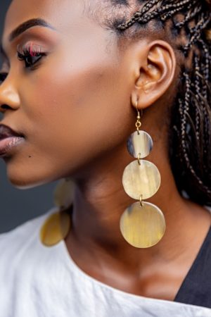 3 Moons - Pendo & Brass Earrings