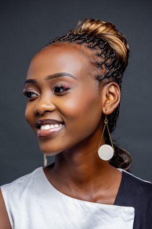 Circle Drop Brass and Pendo Earrings