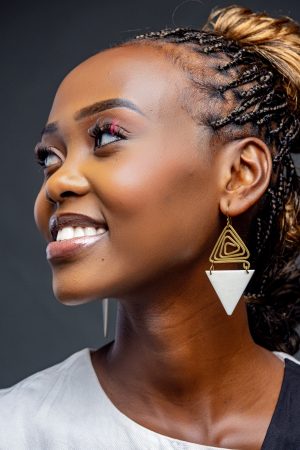 Kamba Crest - Pendo & Brass Earrings