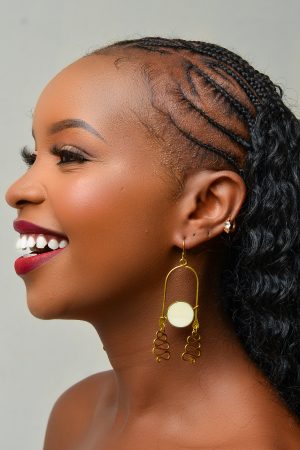 Taveta Flow- Pendo & Brass Earrings
